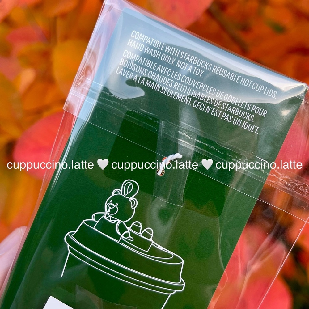 ❤️2 NWT💚Starbucks Bearista Bear Resuable Hot Cup Lid Stopper Charm Keychains - Picture 8 of 8